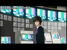 Хентай девчонка достала из ширинки член парня и подрочила рукой