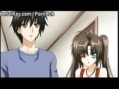 Хентай девчонка достала из ширинки член парня и подрочила рукой