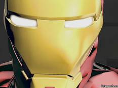 Рыжая женщина с большой грудью выебана большим железным хуем