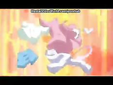 Парень раздвинул хентай девушке половые губы и засунул свой язык