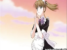 Парень принимает ванну, а хентай горничная руками дрочит его член