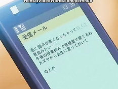 Сисястая хентай студентка ебётся с парнем в раздевалке в позе 69