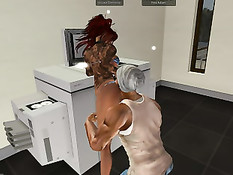 Рыжая 3Д девушка с татуировками оттрахана мужчиной после минета