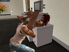 Рыжая 3Д девушка с татуировками оттрахана мужчиной после минета