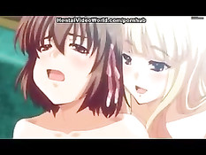 Пацан трахает хентай девушек с большими сиськами и кончает в них