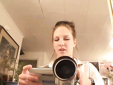 Young lesbians playing with their bodies