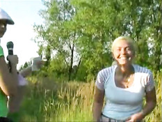 Blonde stalking girls for flashing 4