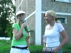 Blonde stalking girls for flashing 4