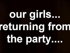 After a party lesbians have sex
