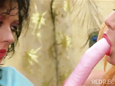 Funky lesbians having fun