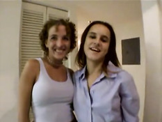 Two horny girls getting ready