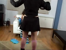 Young mistress using her lesbian lover