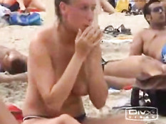 Girls topless voyeur video