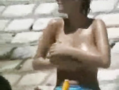 Girls topless voyeur video