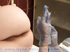 Gyno speculum in butthole