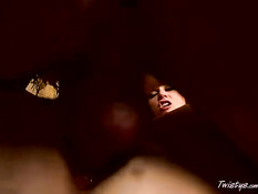 Blonde and brunette 3some 6