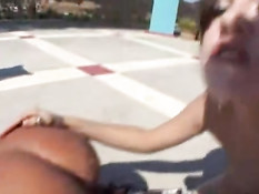 Milky enema and assfuck with hot Sasha