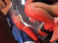 Жёсткий секс со связыванием с тремя азиатскими голубыми парнями