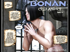 3D девушка с рогами встретила в зимнем лесу парня и сделала минет