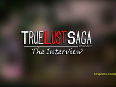 Худая 3D девушка танцует стриптиз и принимается за половой член