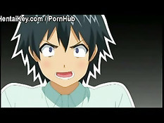 Мальчишка облизал хентай девчонке ноги, а она отсосала ему член