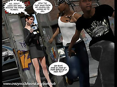 Грудастая 3D девушка отсосала огромные члены двум полицейским