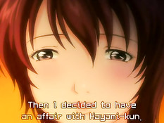 Сисястая хентай девушка отсасывает парню и трахается с ним раком