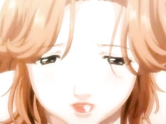 Сисястая хентай девушка отсасывает парню и трахается с ним раком