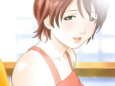 Сисястая хентай девушка отсасывает парню и трахается с ним раком