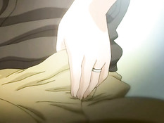 Сисястая хентай девушка отсасывает парню и трахается с ним раком