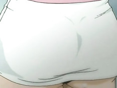 Сисястая хентай девушка отсасывает парню и трахается с ним раком