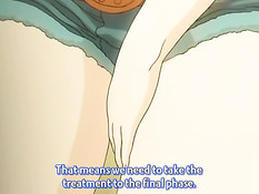 Светловолосая хентай девчонка подрочила мальчику член сиськами