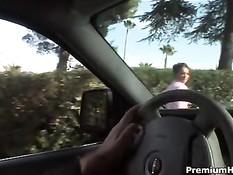 Vanessa Lane на поляне занимается анальным сексом с незнакомцем