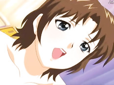 Малышка делает на кровати минет и садится сверху на член парня