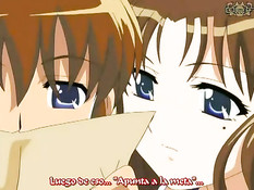 Сынок жёстко оттрахал на кровати свою пышногрудую хентай маму