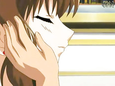 Сынок жёстко оттрахал на кровати свою пышногрудую хентай маму