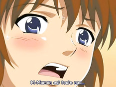 Молодой человек лёг на хентай девку сверху и оттрахал на кровати