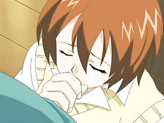 Две пышногрудые хентай девки занимаются сексом с одним парнем