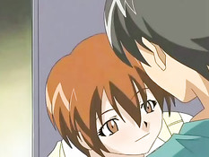 Две пышногрудые хентай девки занимаются сексом с одним парнем