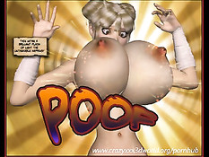 Грудастые девушки из 3D комиксов занимаются лесбийским сексом