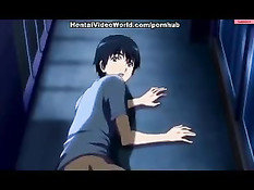 Симпатичная хентай девушка залезла на парня и довела до оргазма