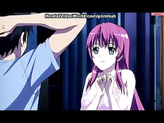 Симпатичная хентай девушка залезла на парня и довела до оргазма