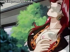 Две хентай лесбиянки в душе трутся своими возбуждёнными сосками