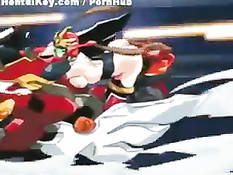 Связанным хентай девчонкам вставляют в задницу шприц и трахают