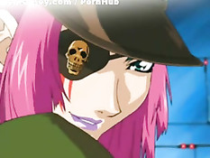 Связанным хентай девчонкам вставляют в задницу шприц и трахают