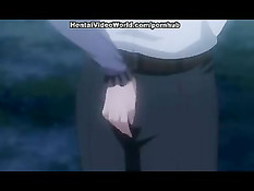 Хентай девка взасос целуется и занимается сексом с парнем в лесу