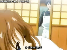 Парень облизал взмокшую письку хентай девки и оттрахал в киску