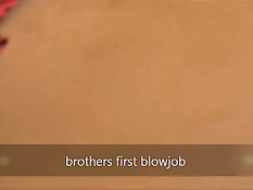 Молодая любительница с торчащими сосками делает первый минет