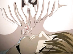 Сексуальная хентай подруга громко стонет, когда её трахают раком