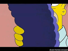 Мардж Симпсон делает минет и занимается сексом с мужем Гомером